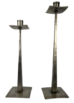 Set aus 2 Kerzenhalter Iride Metall